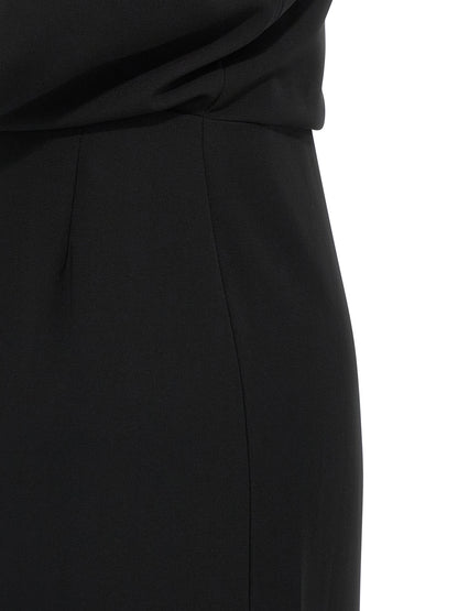 Black Triacetate Long Dress