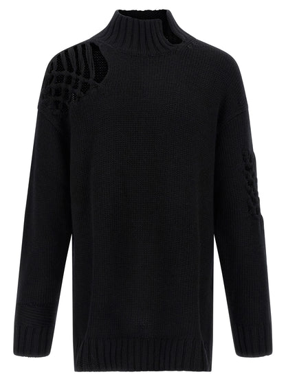 Black Wool Cardigan