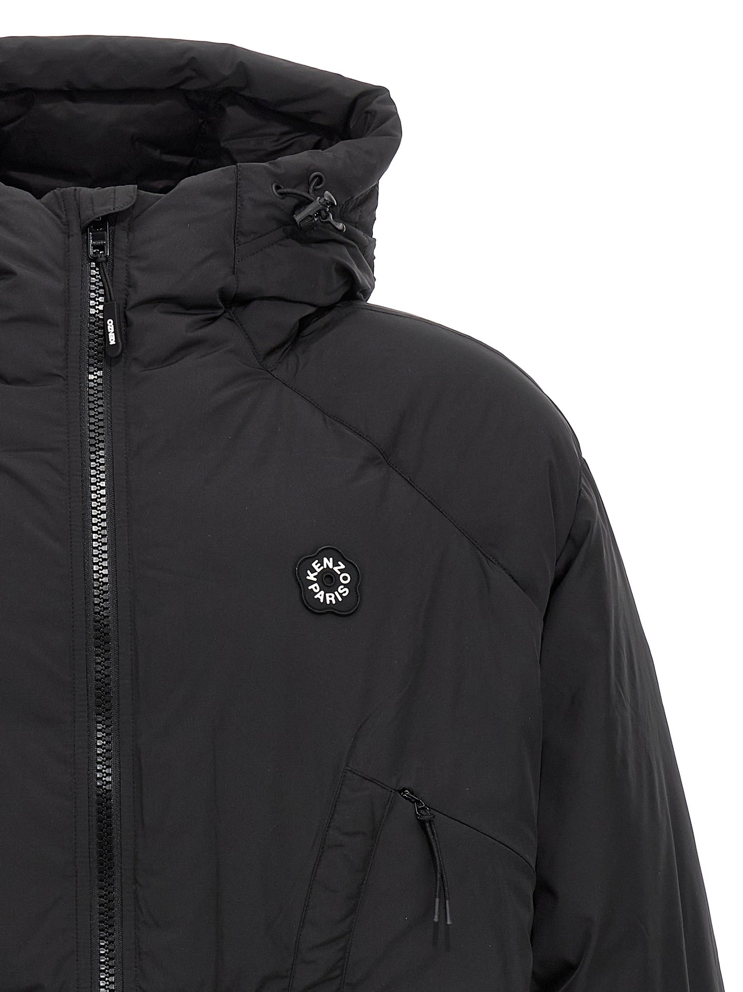 Black Polyester Shell Jacket