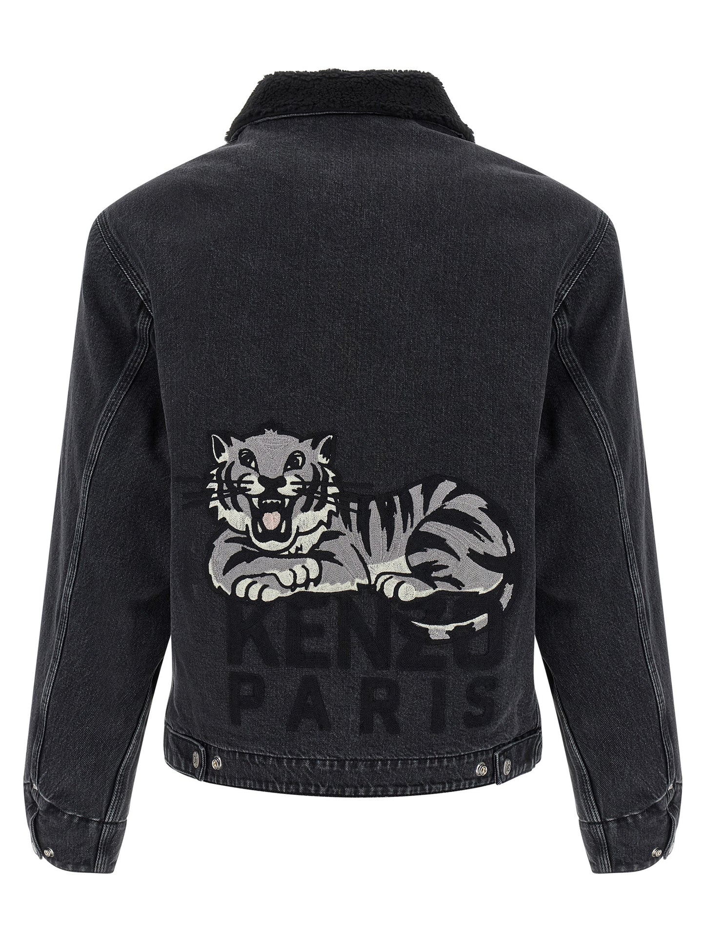 Black Cotton Denim Jacket