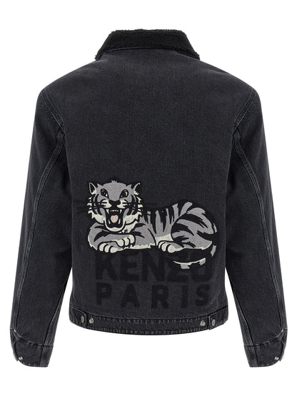 Black Cotton Denim Jacket
