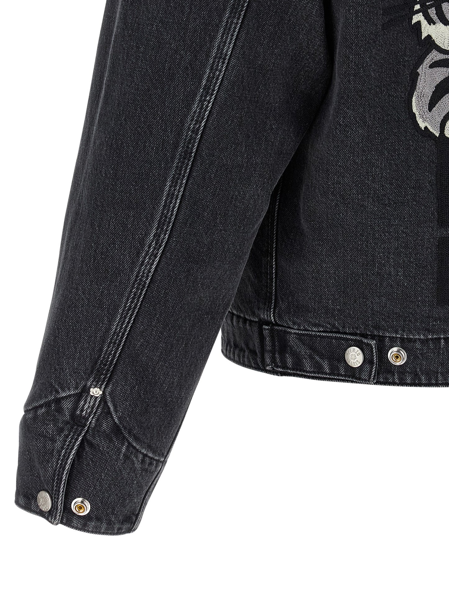 Black Cotton Denim Jacket