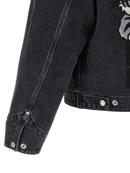 Black Cotton Denim Jacket