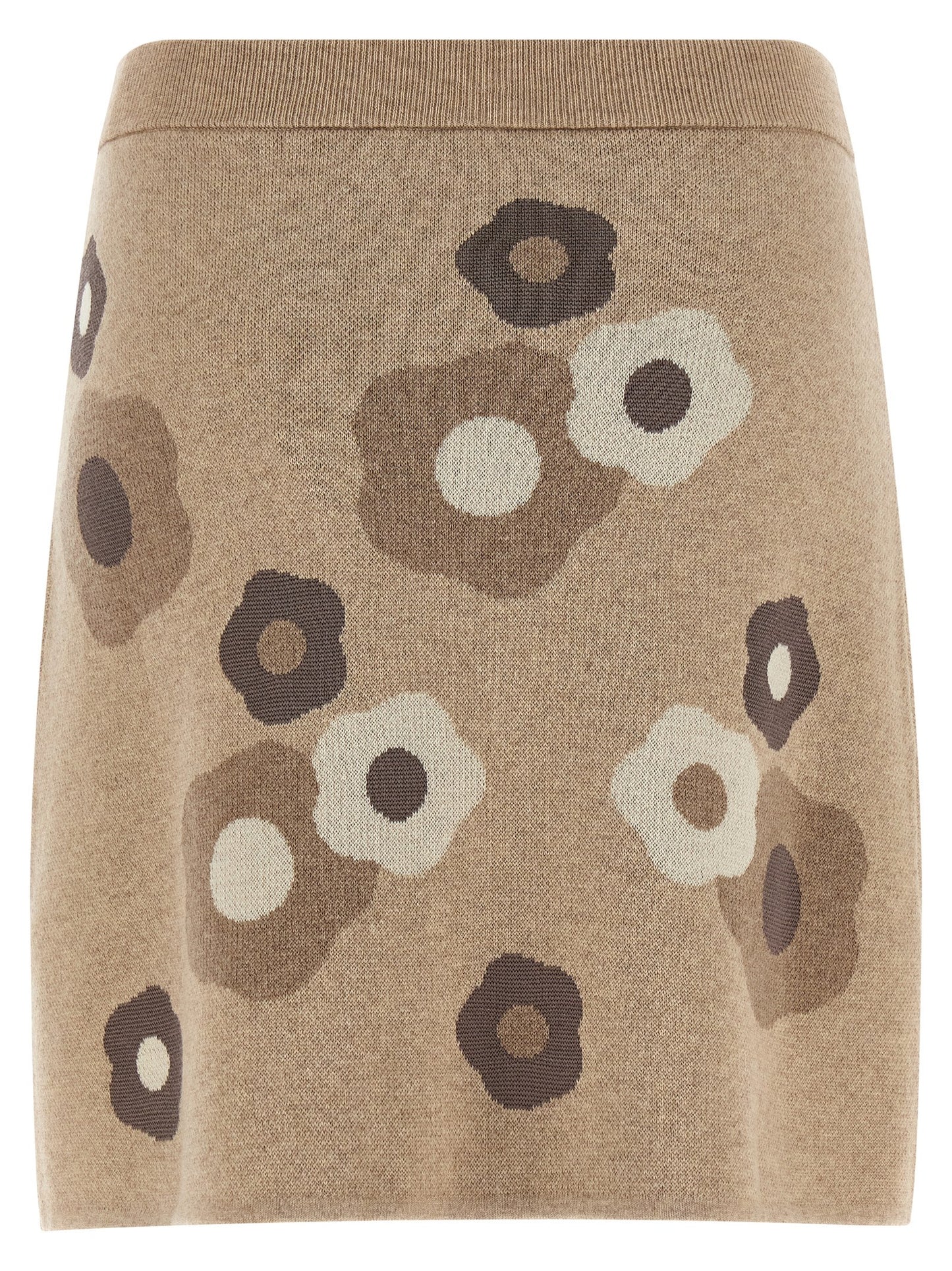 Beige Wool Long Skirt