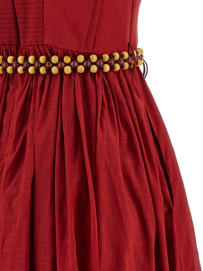 Multicolor Cotton Midi Dress