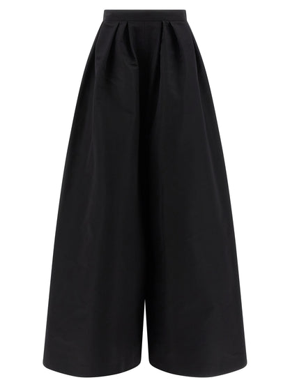 Black Silk Casual Pants
