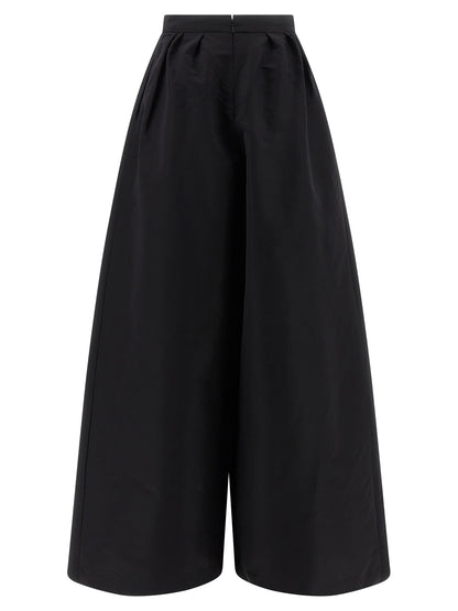 Black Silk Casual Pants