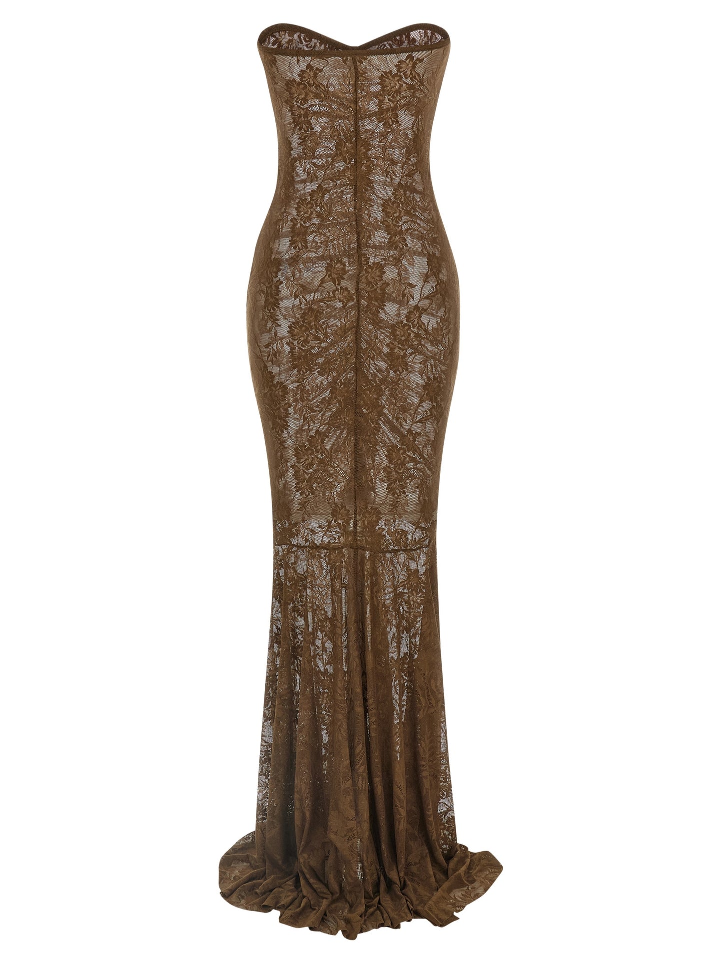 Bicolor Polyamide Long Dress