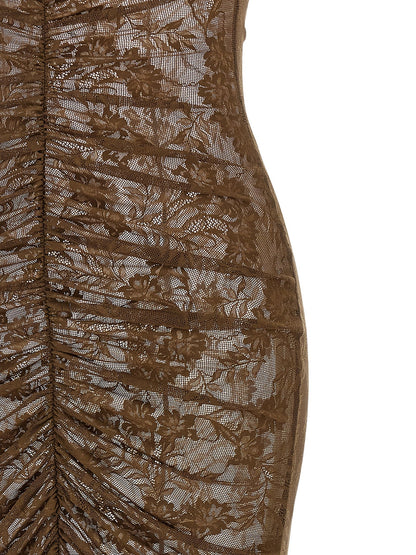 Bicolor Polyamide Long Dress