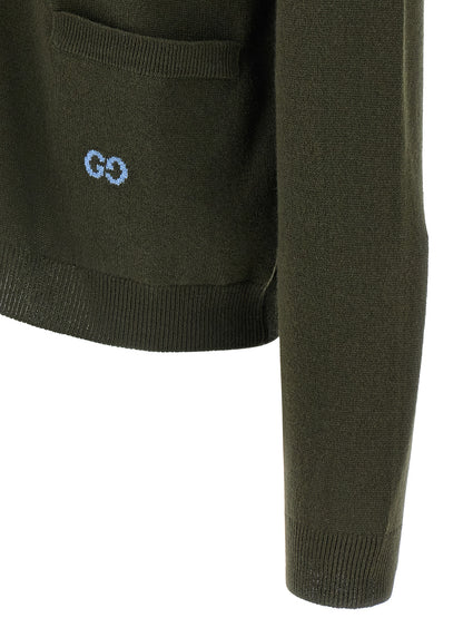 Bicolor Cashmere Cardigan