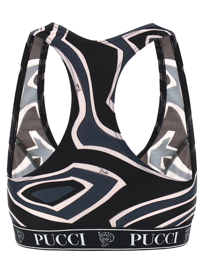 Black Polyamide Sport Bra