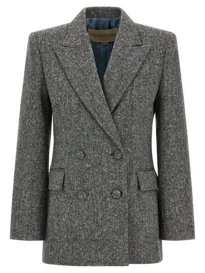 Gray Virgin Wool Blazer