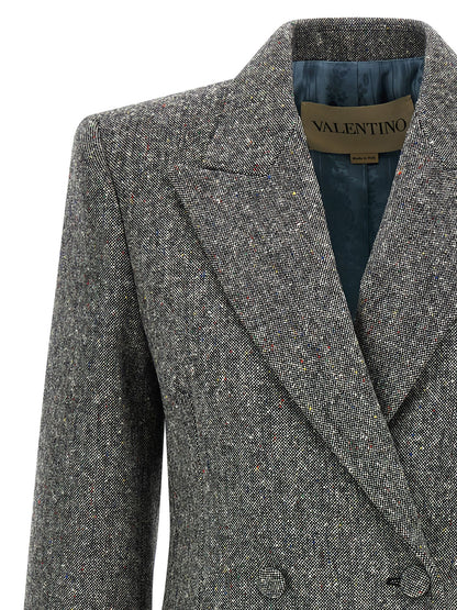 Gray Virgin Wool Blazer