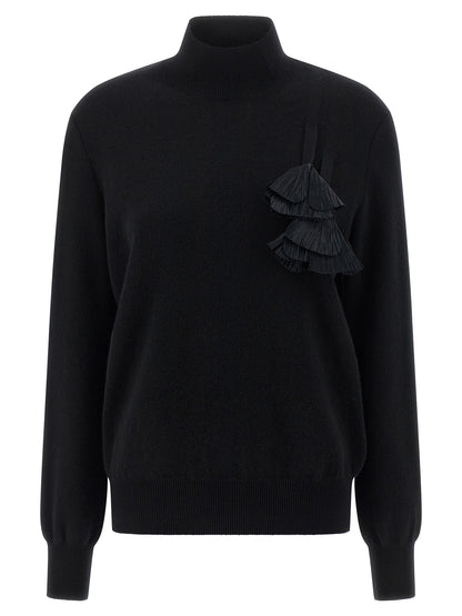 Black Virgin Wool Cardigan