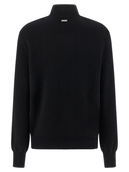 Black Virgin Wool Cardigan
