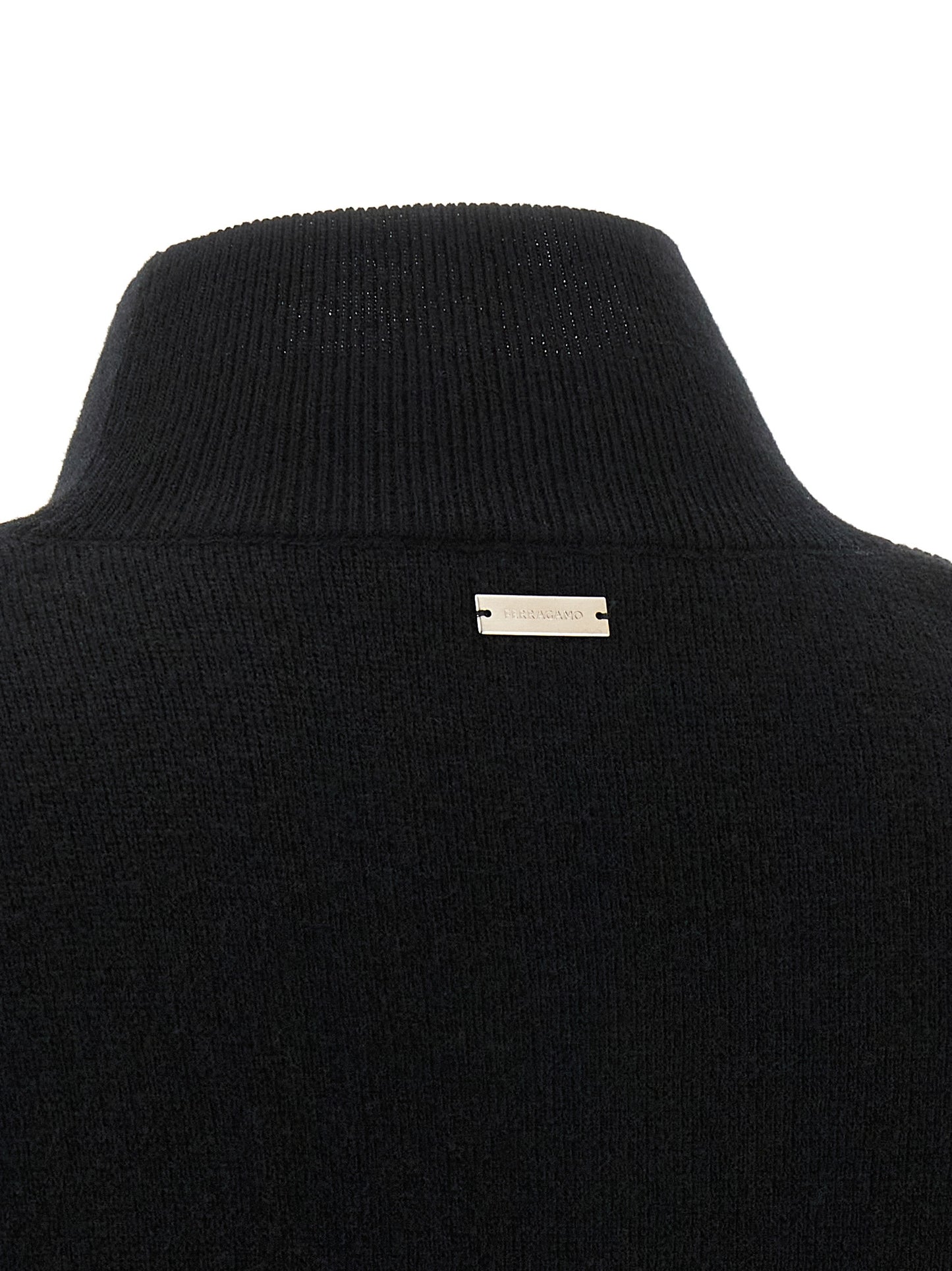 Black Virgin Wool Cardigan