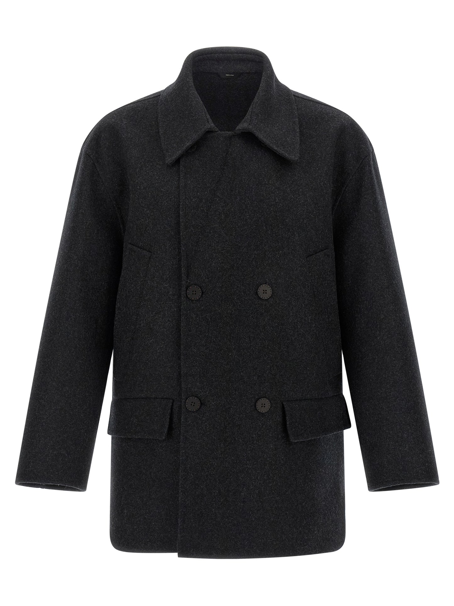 Gray Virgin Wool Coat