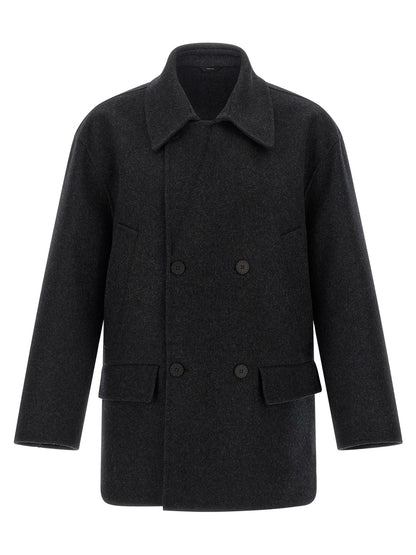 Gray Virgin Wool Coat