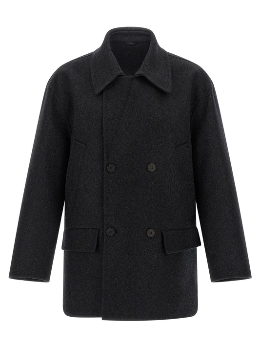 Gray Virgin Wool Coat