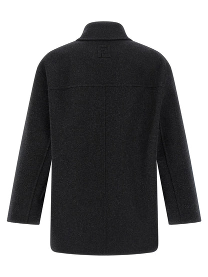Gray Virgin Wool Coat