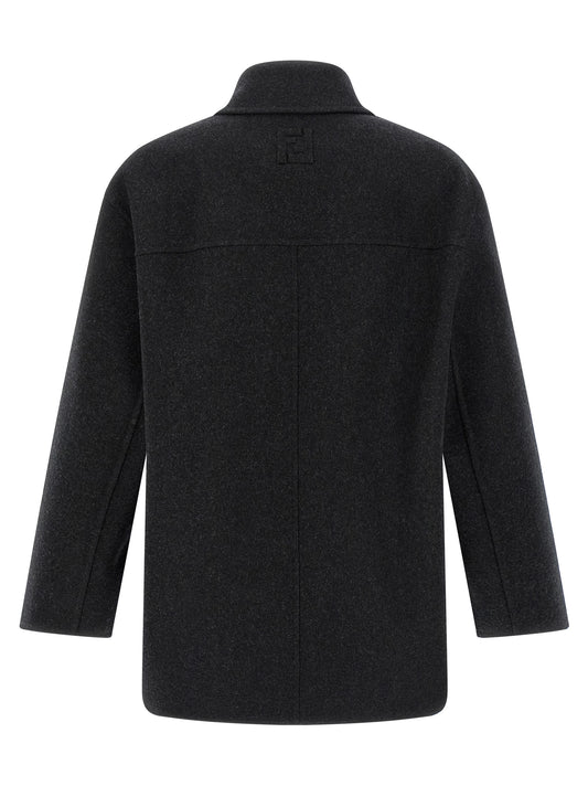 Gray Virgin Wool Coat