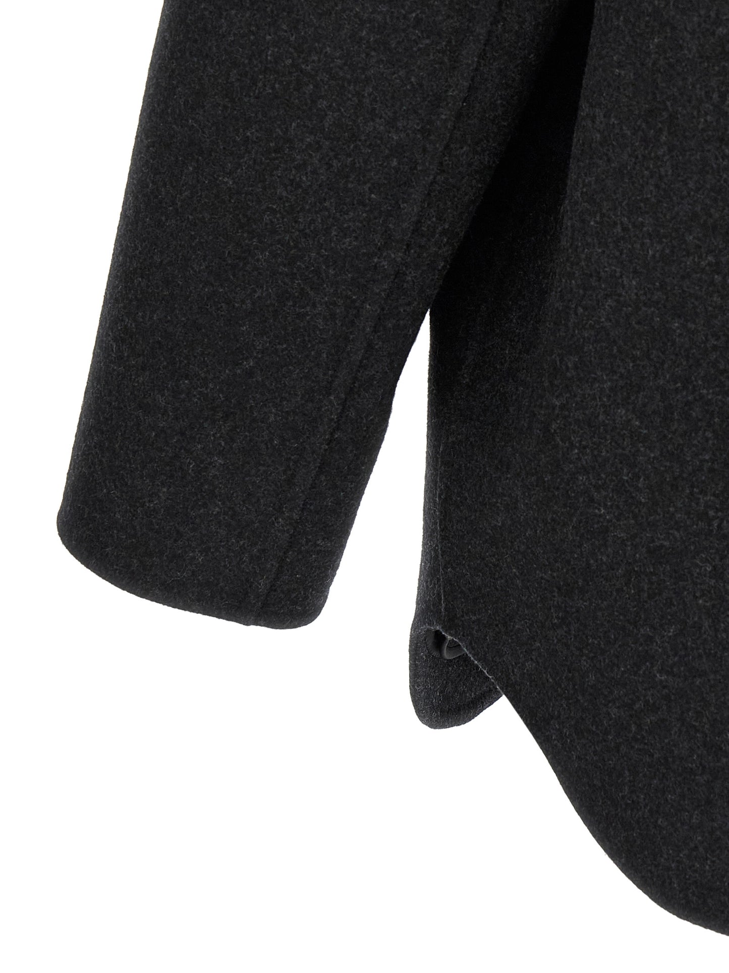 Gray Virgin Wool Coat