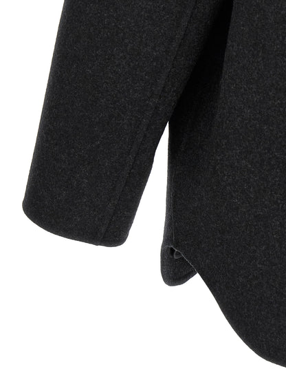 Gray Virgin Wool Coat