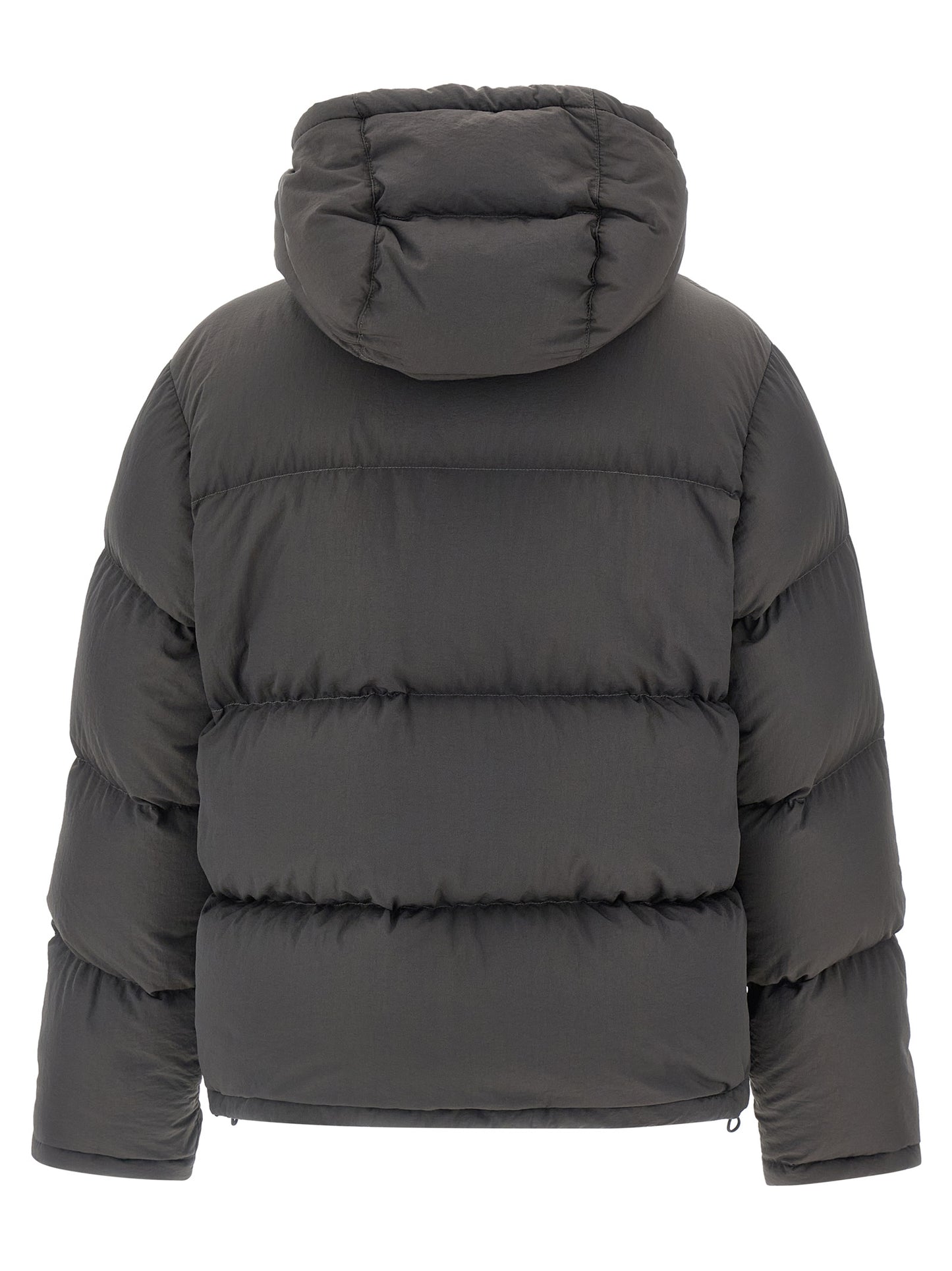 Gray Polyamide Full-Length Jacket