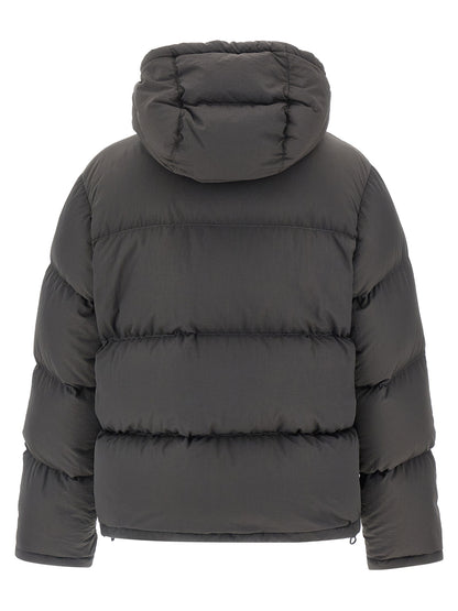 Gray Polyamide Full-Length Jacket