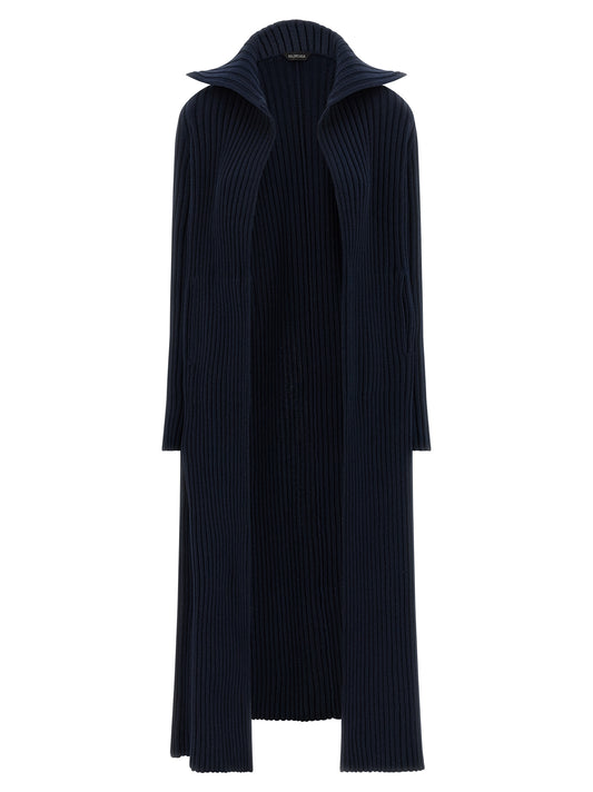 Blue Polyester Cardigan