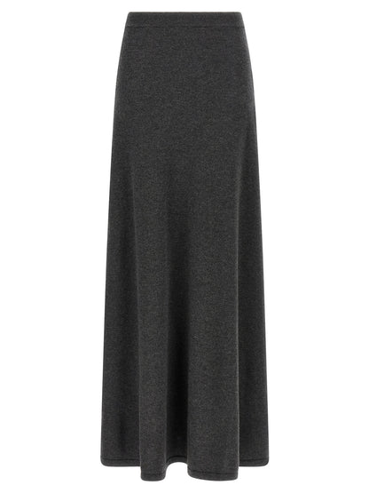 Gray Wool Mini Skirt