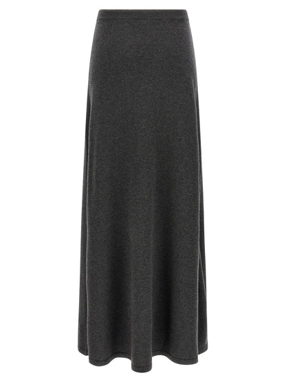 Gray Wool Mini Skirt