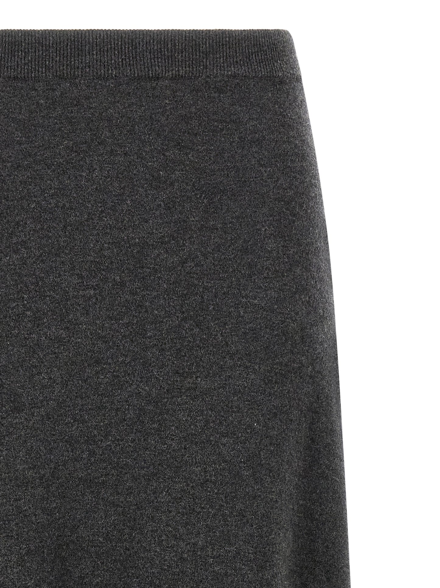 Gray Wool Mini Skirt