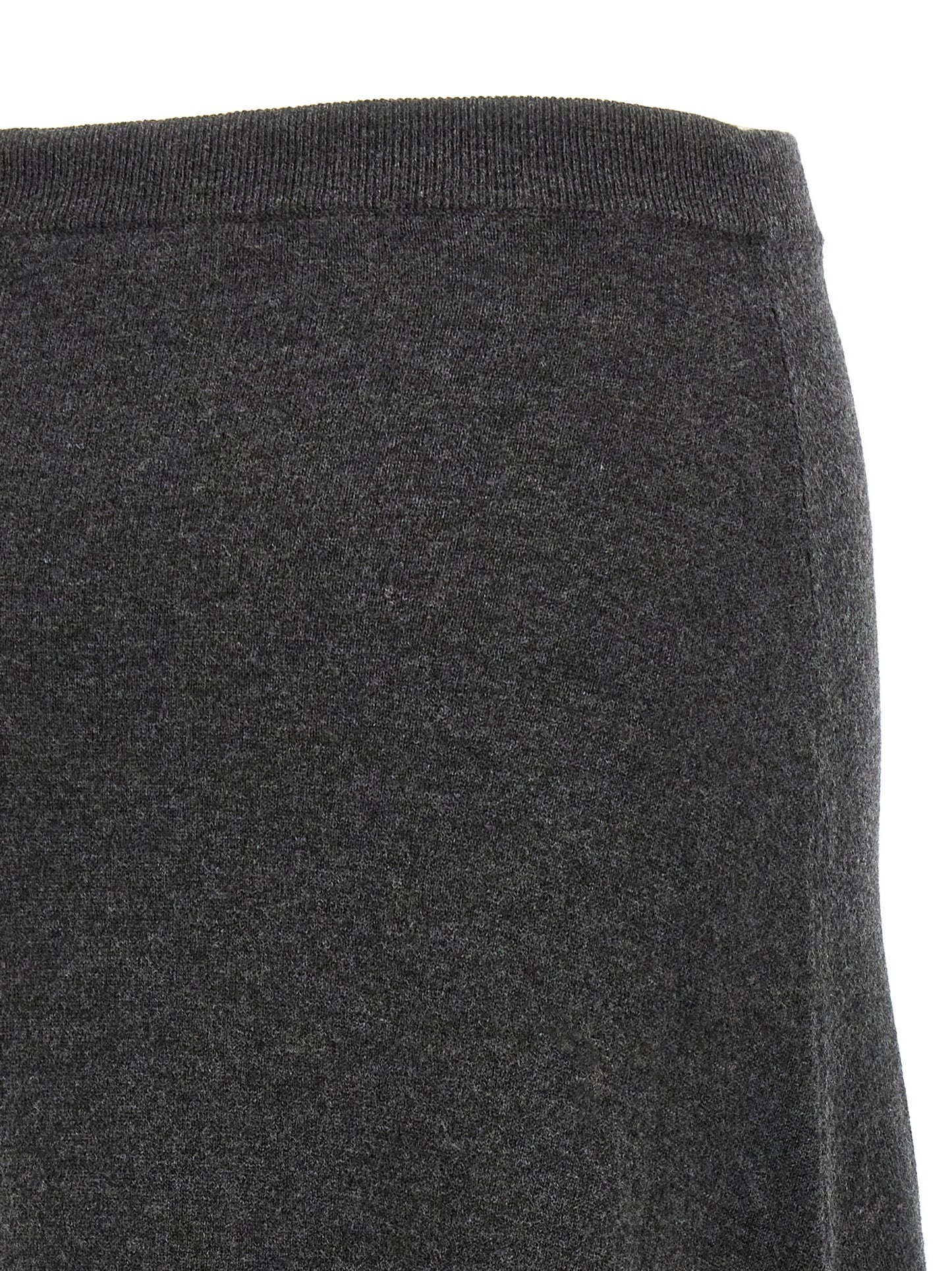 Gray Wool Mini Skirt