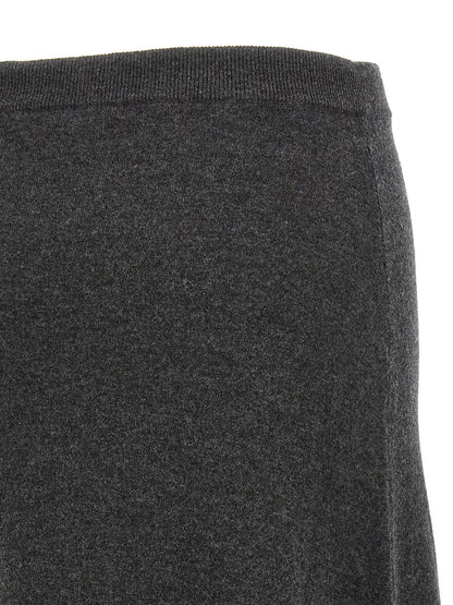 Gray Wool Mini Skirt