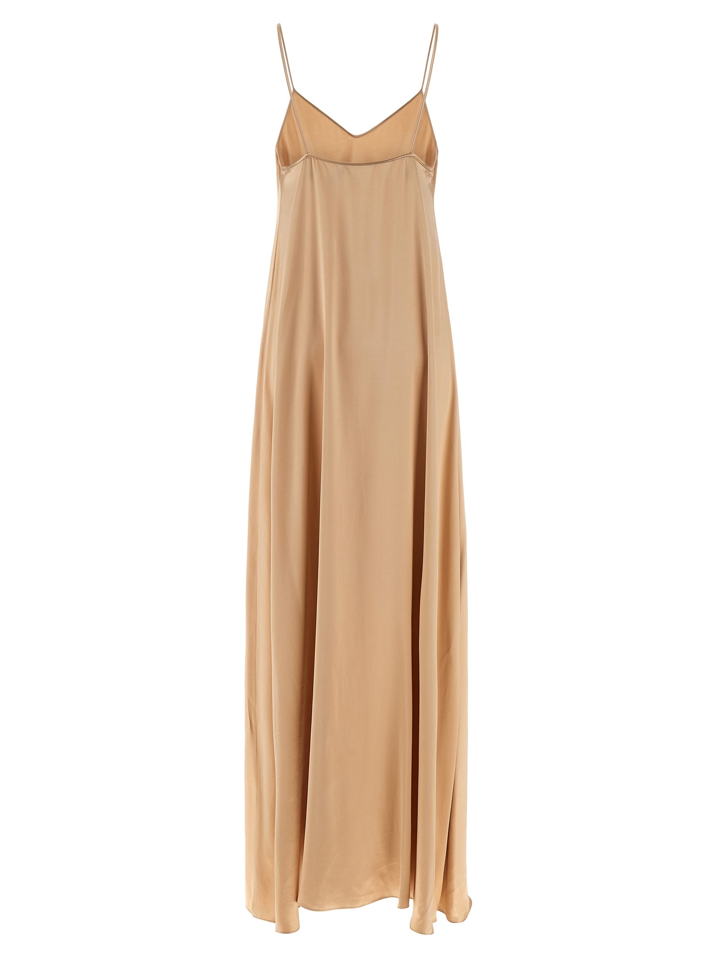 Beige Viscose Long Dress