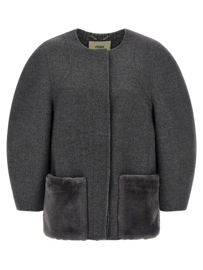 Gray Virgin Wool Coat