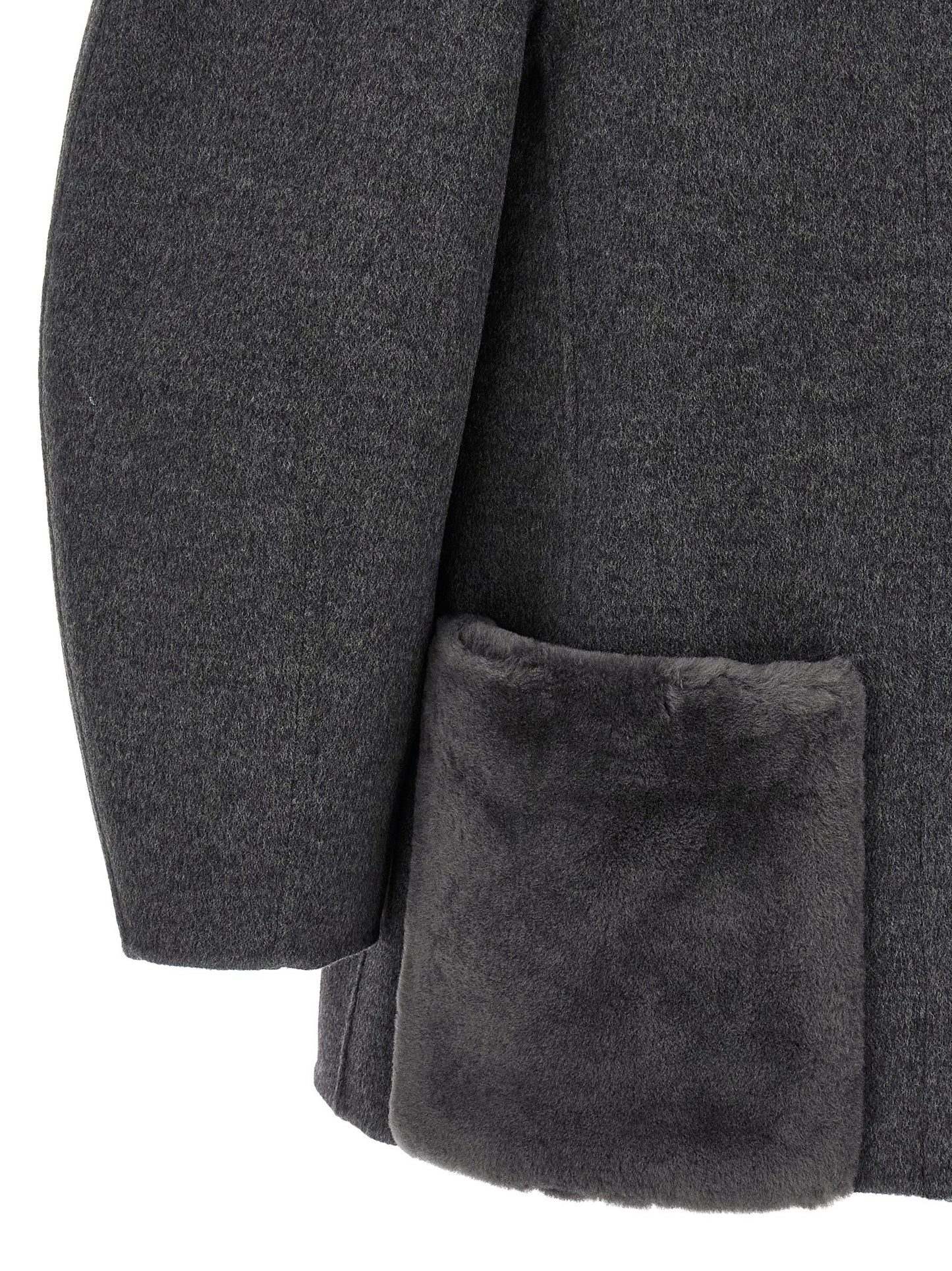 Gray Virgin Wool Coat