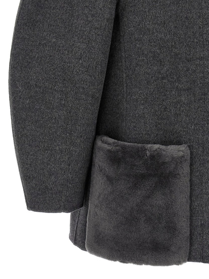 Gray Virgin Wool Coat