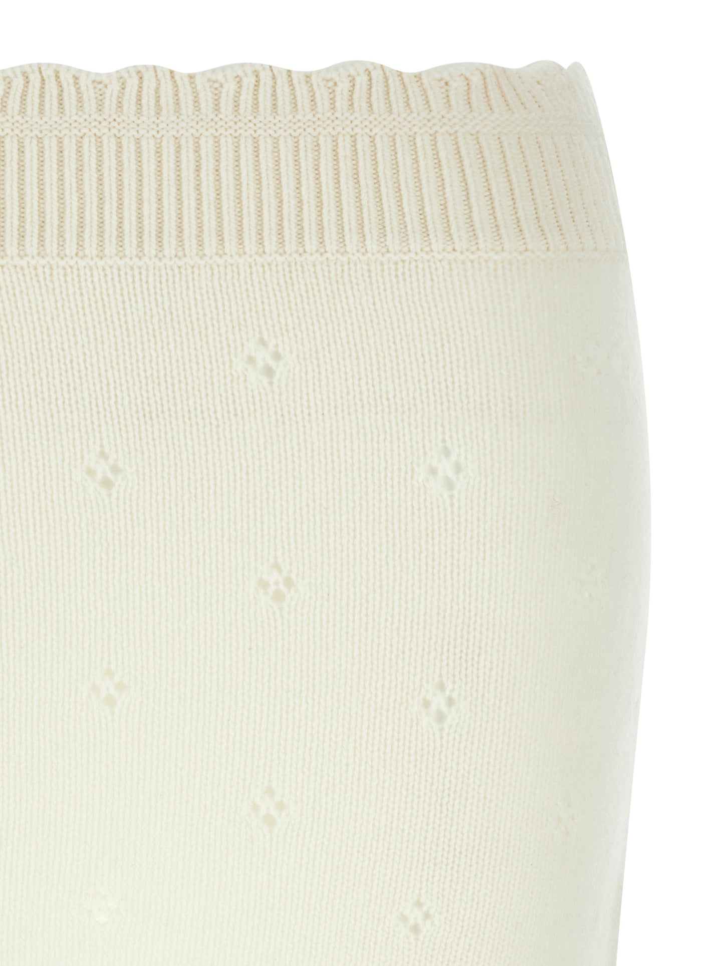 White Wool Long Skirt