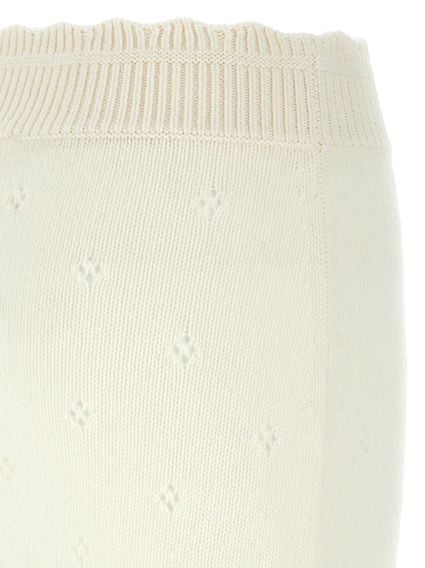 White Wool Long Skirt