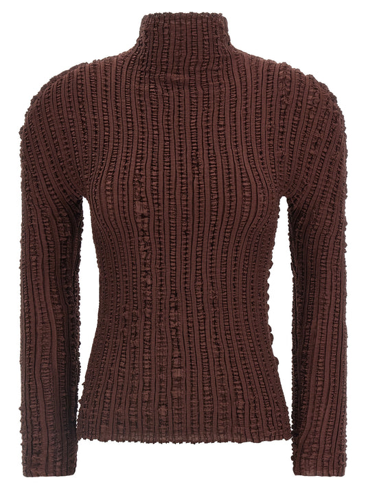 Brown Polyester Cardigan