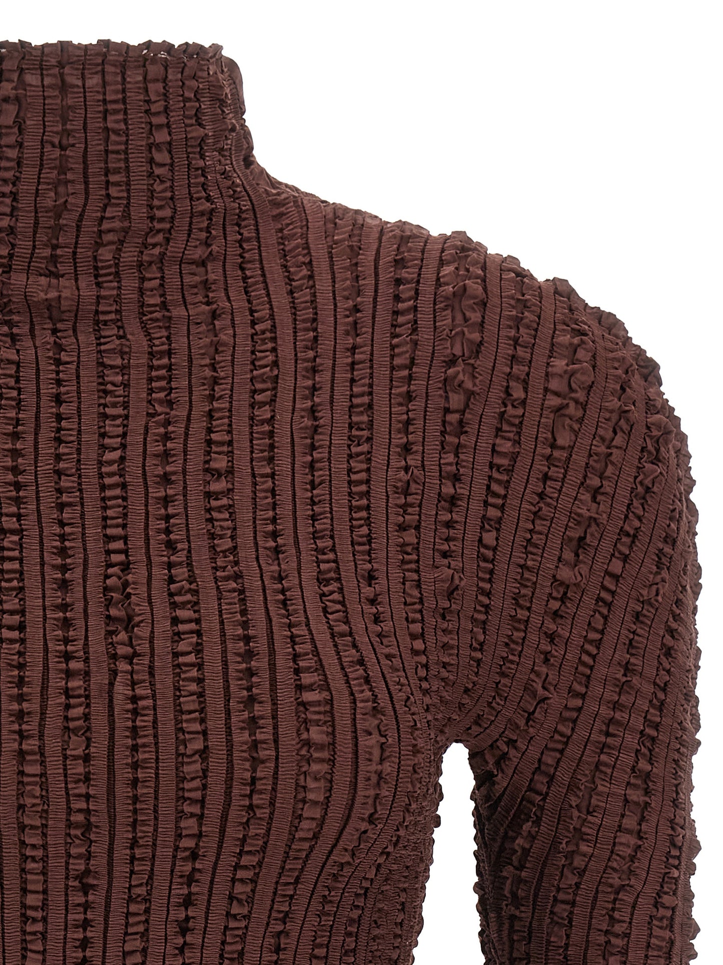 Brown Polyester Cardigan