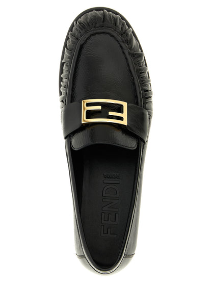 Black Lamb Leather Slip-On Loafers