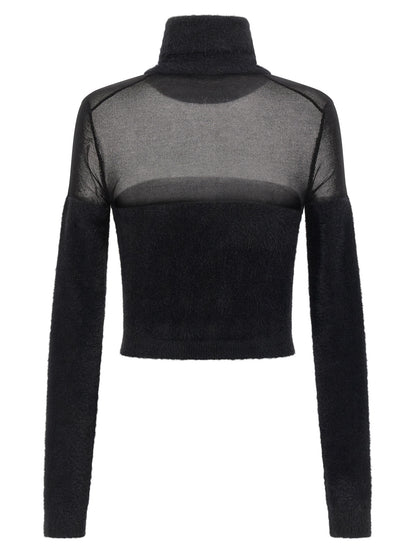 Black Polyamide Cardigan
