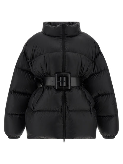 Black Polyamide Full-Length Jacket