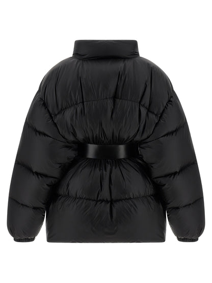 Black Polyamide Full-Length Jacket