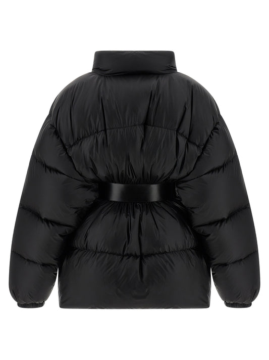 Black Polyamide Full-Length Jacket