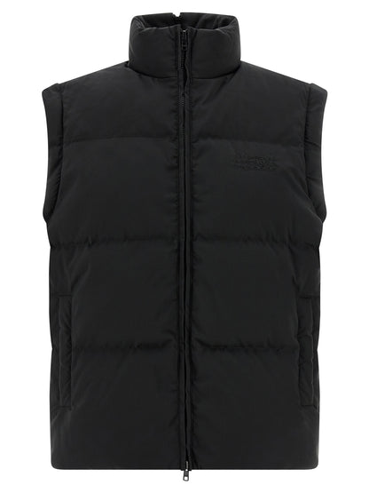 Black Polyester Full-Length Jacket