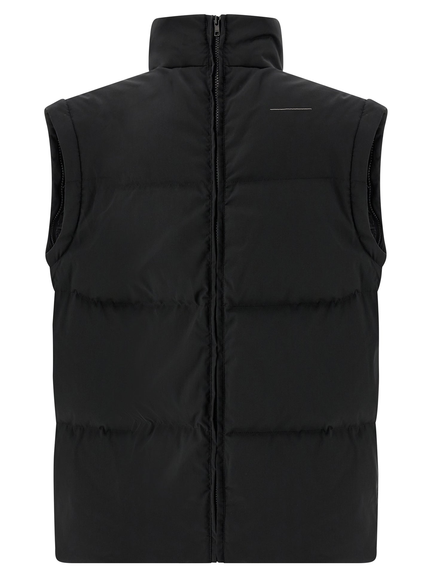 Black Polyester Full-Length Jacket